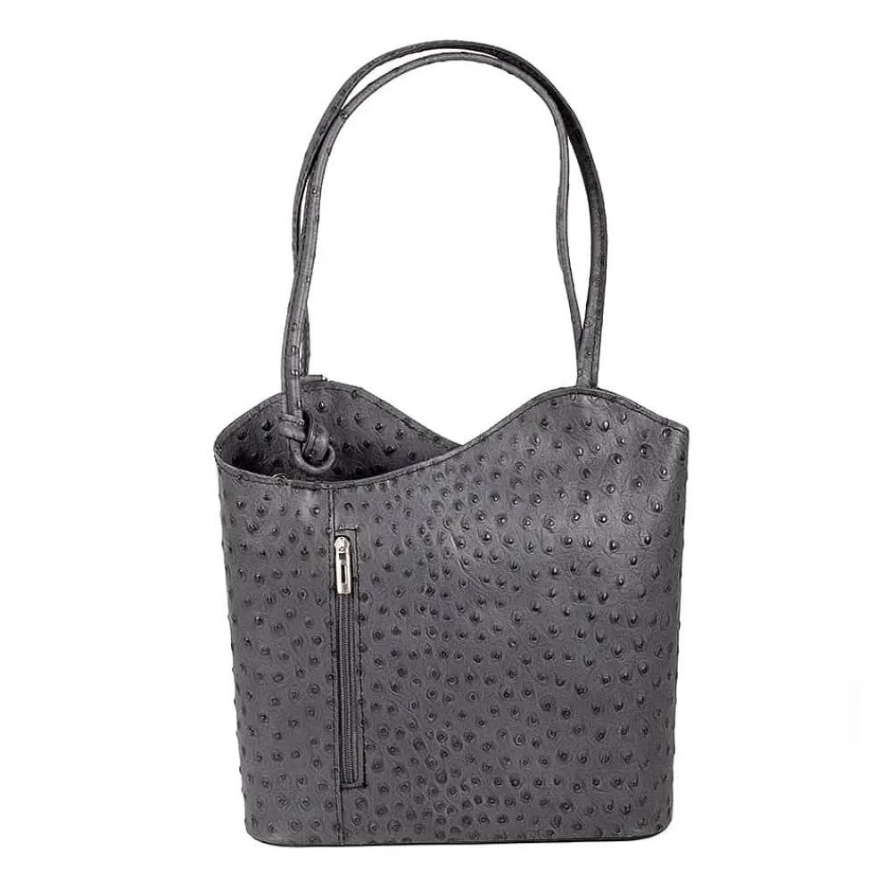 New Sac en Cuir Gris Élégamment Gaufrés Sacs | Sacs À Main