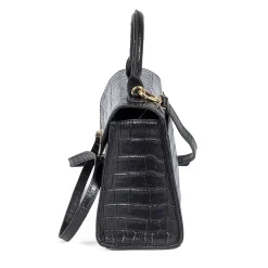Online Sac en Cuir Noir Élégante Intention Sacs | Sacs À Main