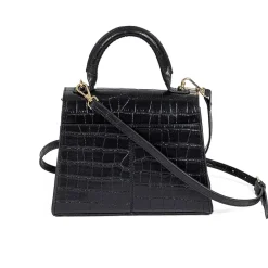 Online Sac en Cuir Noir Élégante Intention Sacs | Sacs À Main
