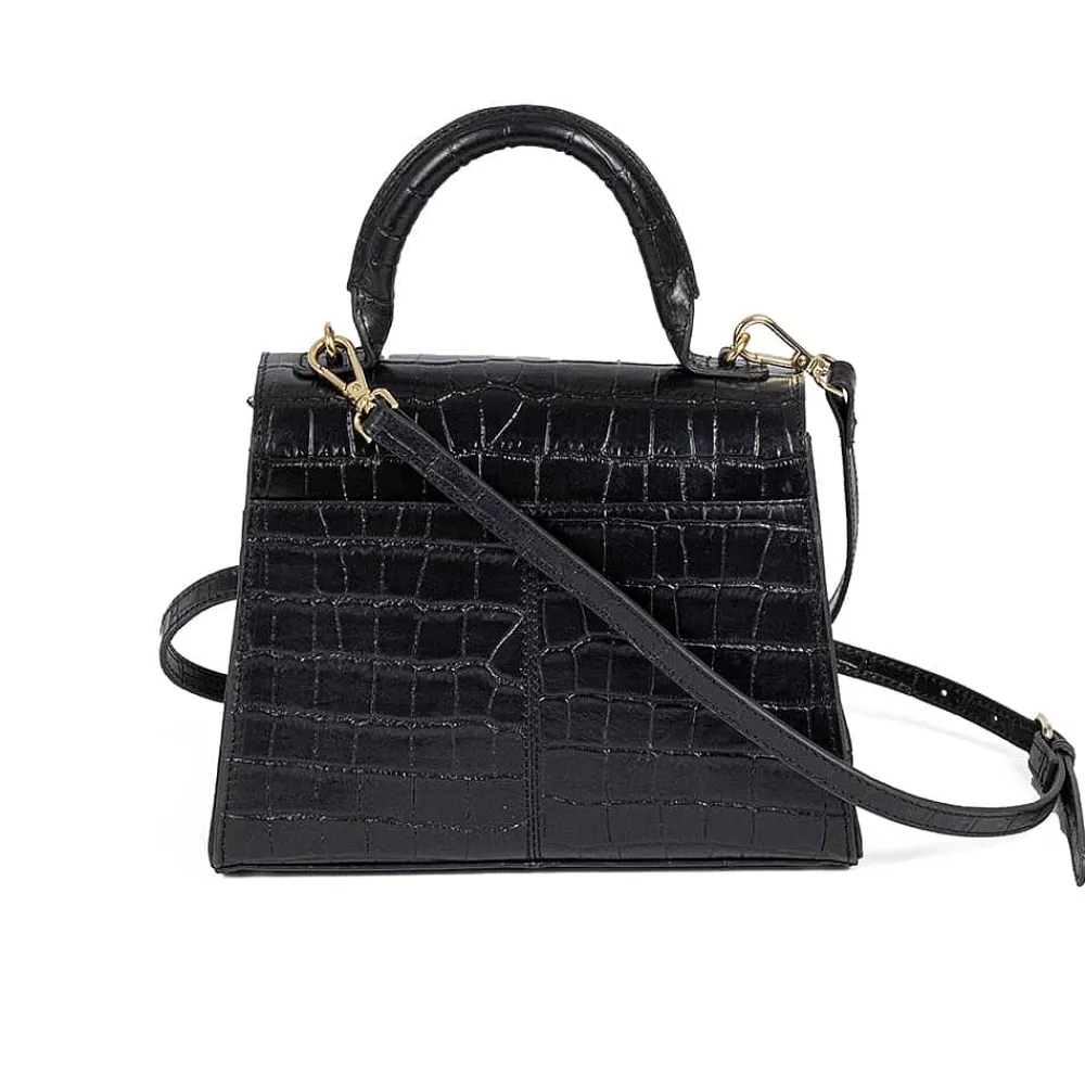 Online Sac en Cuir Noir Élégante Intention Sacs | Sacs À Main