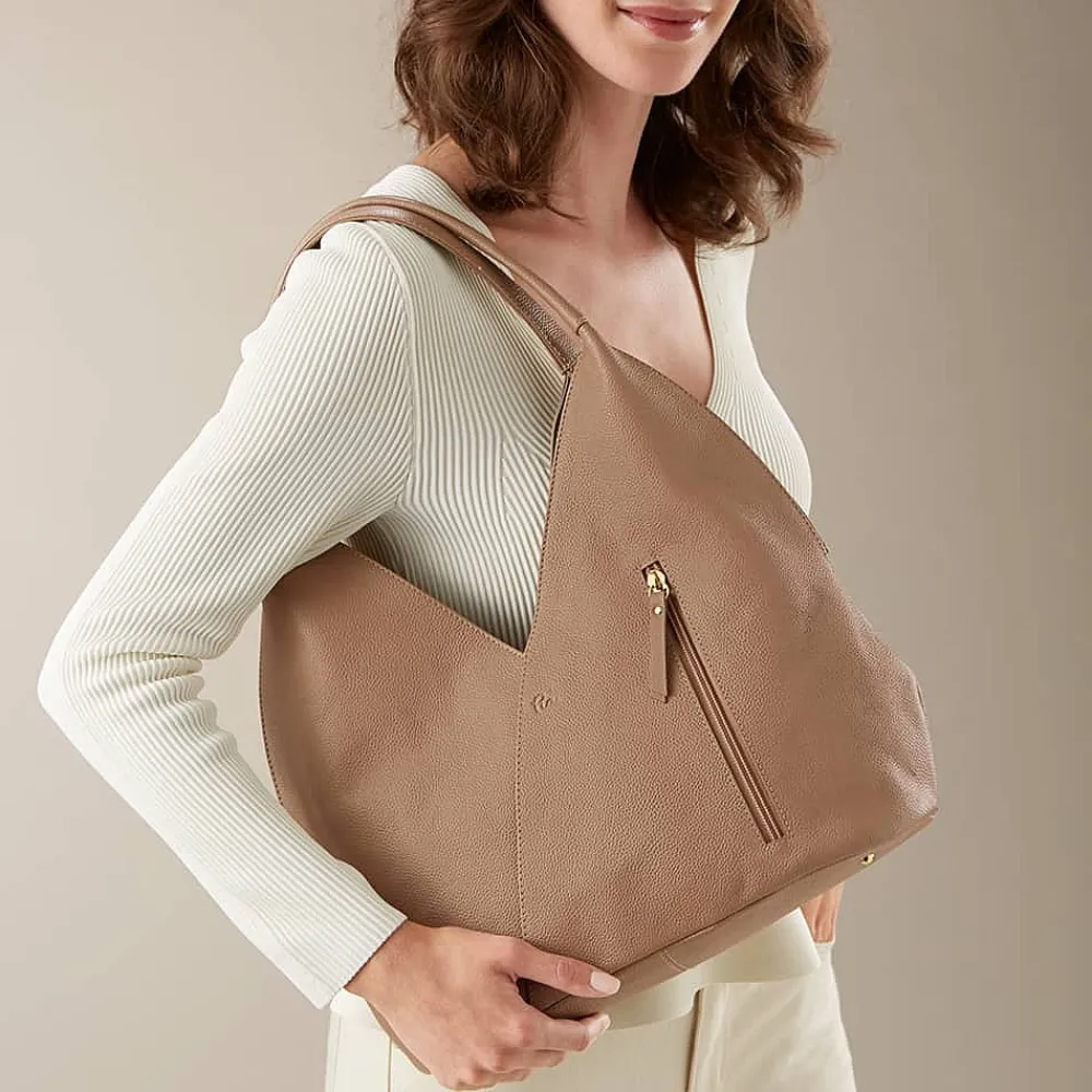 Discount Sac en Cuir Praline Tulipe Sacs | Sacs À Main