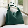 Store Sac en Daim Vert Cédez à la Tentation Sacs | Sacs À Main
