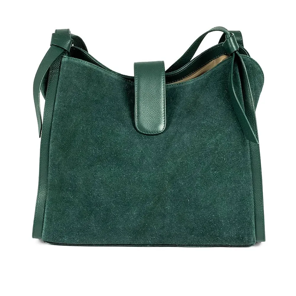 Store Sac en Daim Vert Cédez à la Tentation Sacs | Sacs À Main