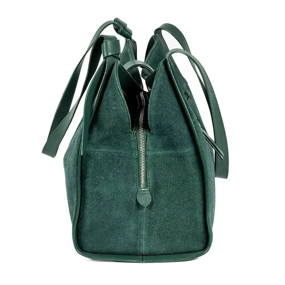 Store Sac en Daim Vert Cédez à la Tentation Sacs | Sacs À Main