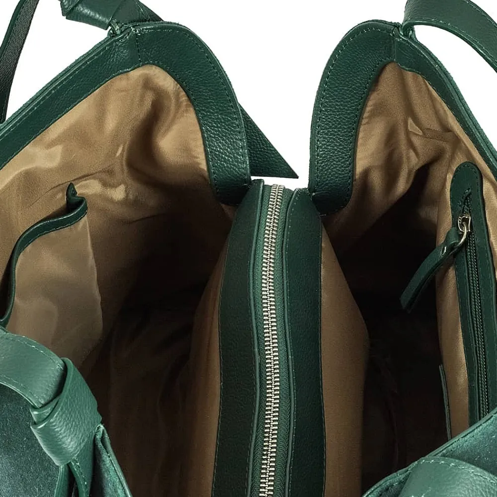 Store Sac en Daim Vert Cédez à la Tentation Sacs | Sacs À Main