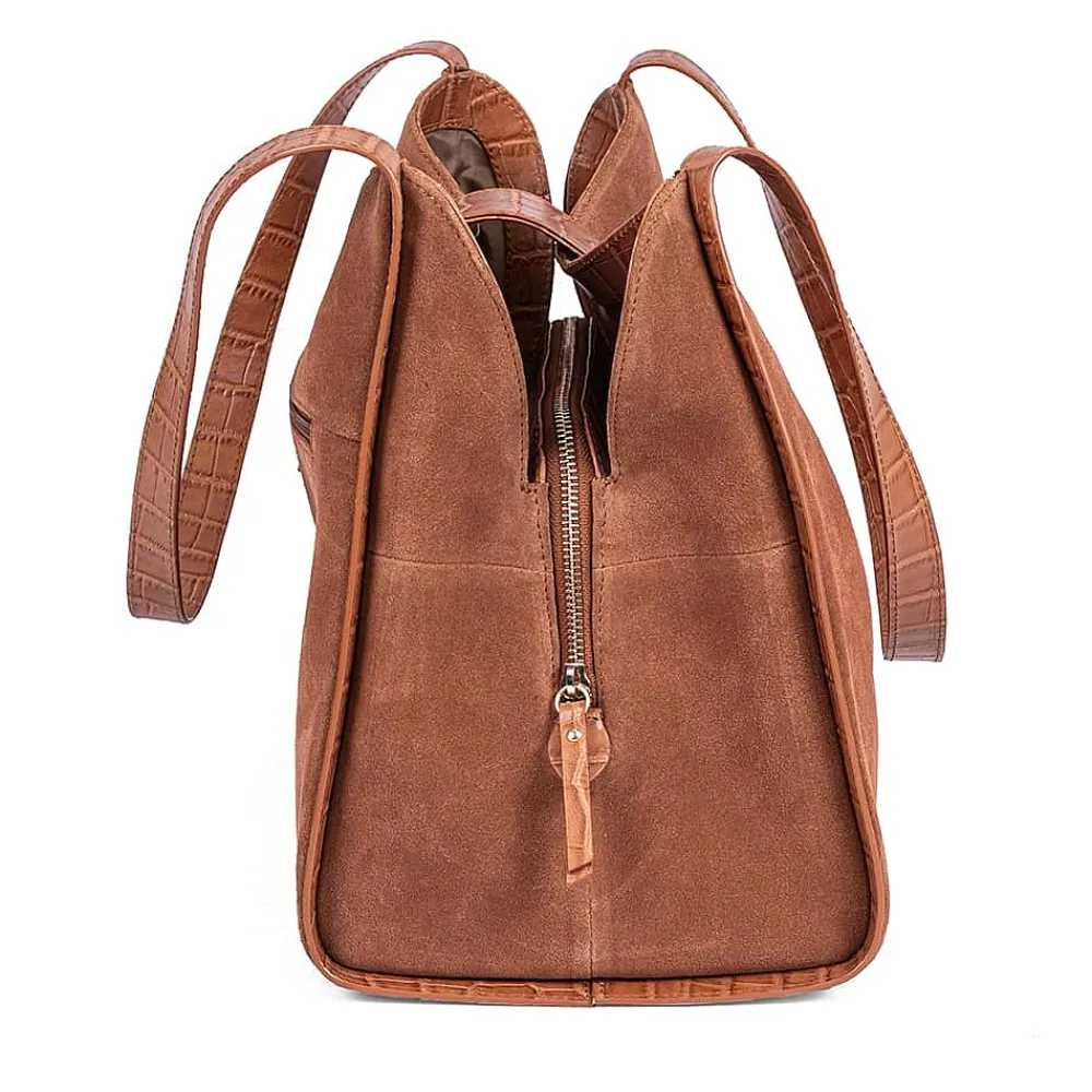 Fashion Sac Épaule en Suédine Fidèle au Havane Sacs | Sacs À Main